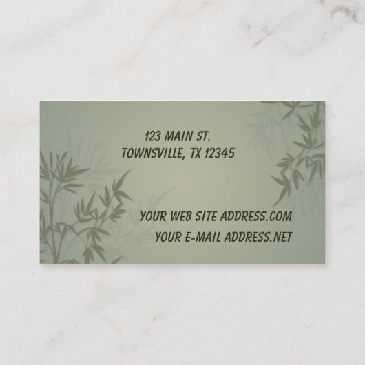 竹モダン図 名刺 (裏面)