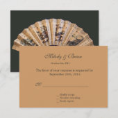 竹中国のと絹のファン結婚式RSVP 出欠カード (正面/裏面)