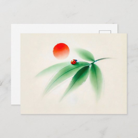 竹中国のの上のカマムシ ポストカード (正面/裏面)