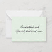 竹中国の入絵を描スタイル ノートカード (裏面)