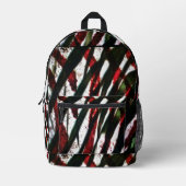 竹交差 プリントバックパック (正面)