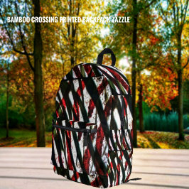 竹交差 プリントバックパック