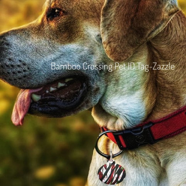 竹交差 ペット　ネームタグ (クリエイターアップロード済み)