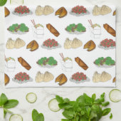 竹取中国のレストランテイクアウト料理店 キッチンタオル (折り畳み)