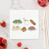 竹取中国のレストランテイクアウト料理店 スタンダードランチョンナプキン (インサイチュ)