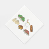 竹取中国のレストランテイクアウト料理店 スタンダードランチョンナプキン (角)