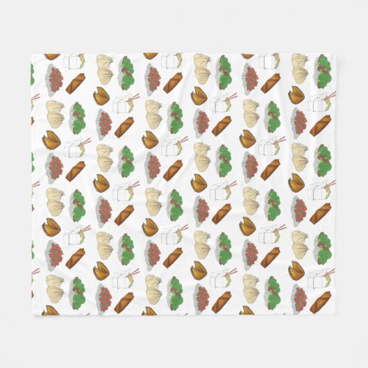 竹取中国のレストランテイクアウト料理店 フリースブランケット (正面(横))