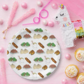 竹取中国のレストランテイクアウト料理店 ペーパープレート (パーティー)