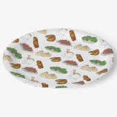 竹取中国のレストランテイクアウト料理店 ペーパープレート (アングル)