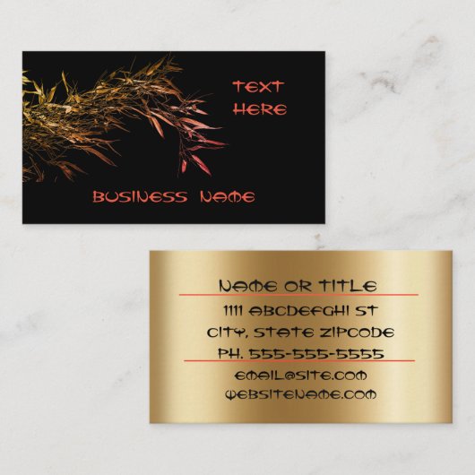 竹名エレガント刺 名刺 (正面/裏面)