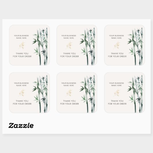 竹四角ステッカーのご注文ありがとうございます スクエアシール (シート)