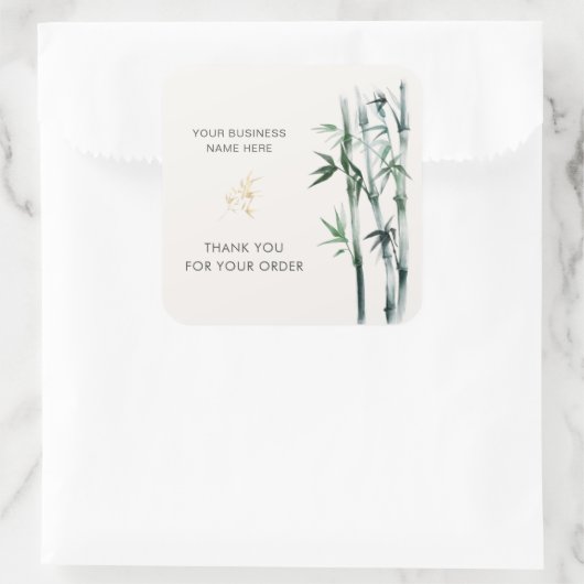 竹四角ステッカーのご注文ありがとうございます スクエアシール (バッグ)