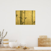 竹図,光琳竹,尾形光琳,墨絵 ポスター (キッチン)