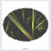 竹抽象芸術 シール (シート)