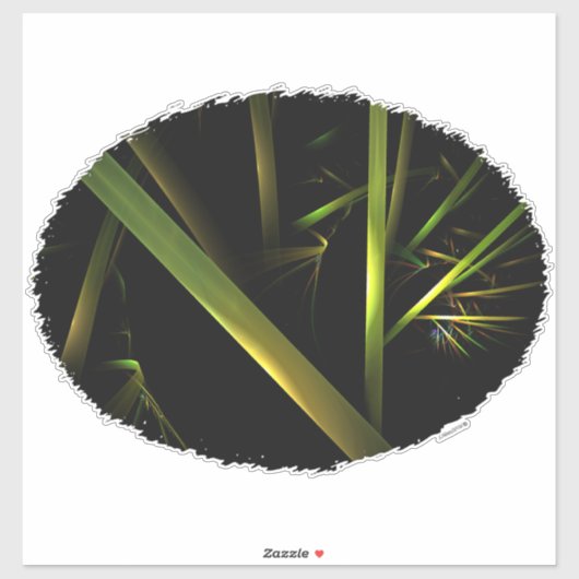 竹抽象芸術 シール (シート)