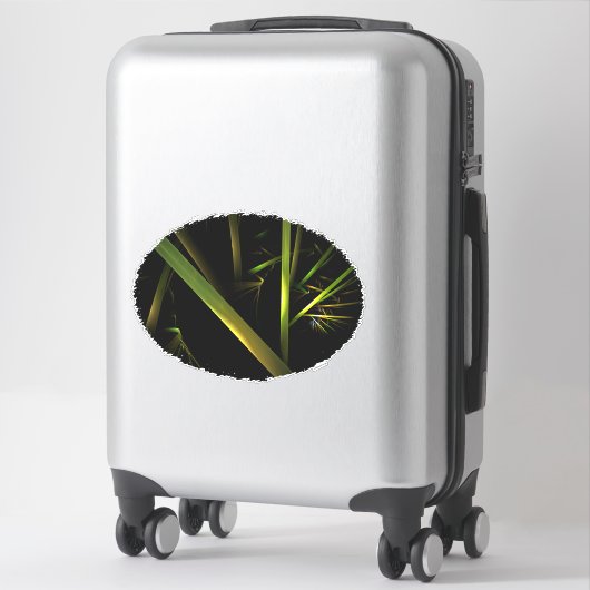 竹抽象芸術 シール (スーツケース)