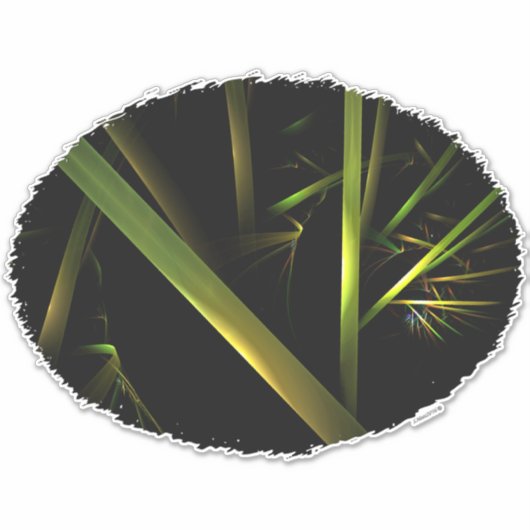 竹抽象芸術 シール (正面)