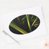 竹抽象芸術 楕円形シール (封筒)