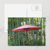 竹日本のの間の傘 ポストカード (正面/裏面)