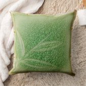 竹日本の薄緑の陶瓦 クッション (ブランケット)