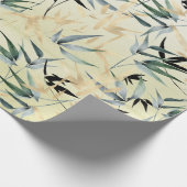 竹日本の金ゴールド緑  ラッピングペーパー (角)