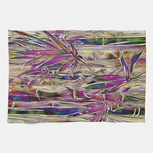 竹木デジタル絵を描オリジナルタオル キッチンタオル (横)