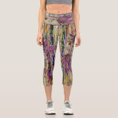 竹木デジタル絵画オリジナルアートヨガマット カプリレギンス (正面)