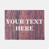 竹木パーソナライズされた木背景 ドアマット (正面)