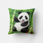 竹林にかわいいパンダ クッション (裏面)