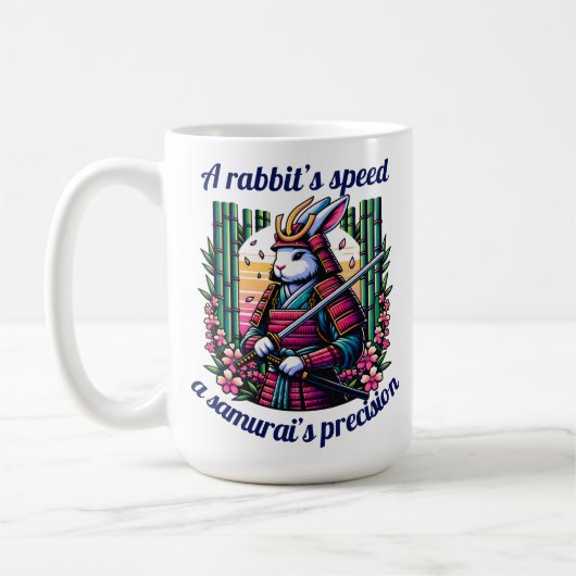 竹林に棲む侍うさぎ コーヒーマグカップ (左)
