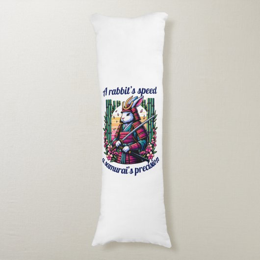 竹林に棲む侍うさぎ ボディピロー (正面縦)