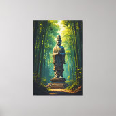 竹林に禅 キャンバスプリント (正面)