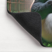 竹林のクリスマスパンダ マウスパッド (コーナー)