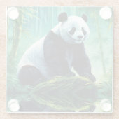 竹林のジャイアントパンダ ガラスコースター (裏面)