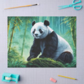 竹林のジャイアントパンダ 薄葉紙 (クラフト)