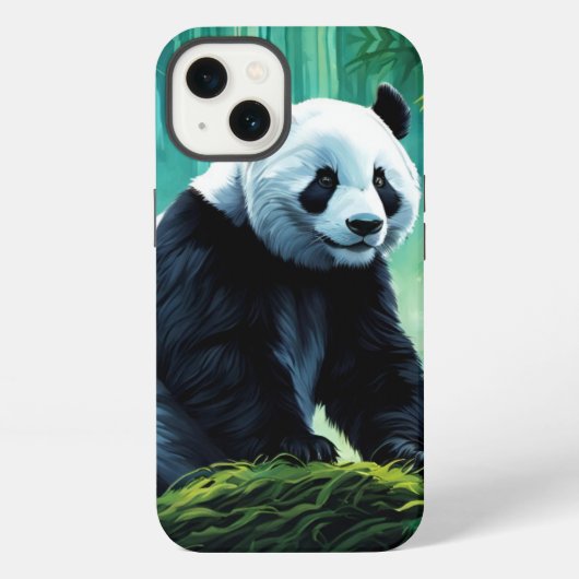 竹林のジャイアントパンダ iPhoneケース (裏面)
