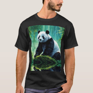 竹林のジャイアントパンダ Tシャツ