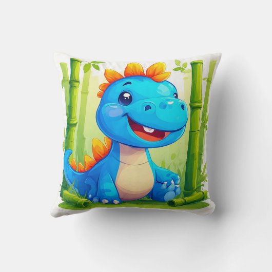 竹林のマンガ型恐竜 クッション (裏面)