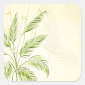 竹林のヤシの木 |シール スクエアシール (正面)