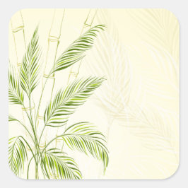 竹林のヤシの木 |シール スクエアシール