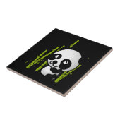 竹林の中にかわいい白黒のパンダ タイル (側面)