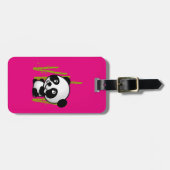 竹林の中にかわいい白黒パンダ。 ラゲッジタグ (正面横)