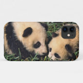 竹林の中の2頭のパンダの子、臥龍 Case-Mate iPhoneケース (裏面(横))