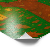 竹林の夕暮れ – Kimono Girl フォトプリント (角)