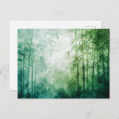 竹林の水彩 ポストカード (正面/裏面)