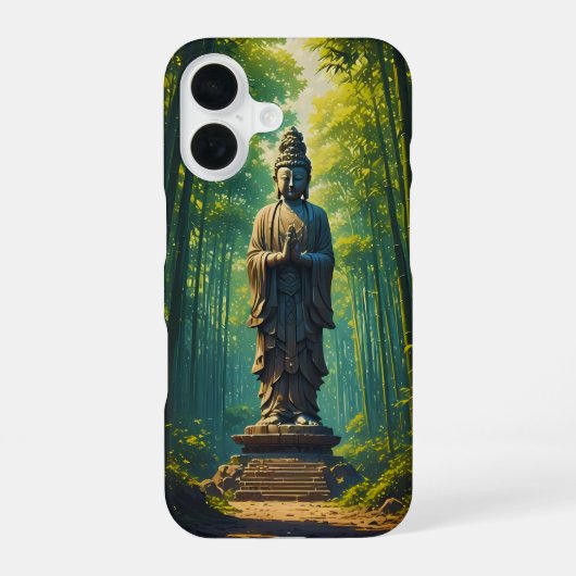 竹林の禅 iPhone 16ケース (裏面)