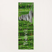 竹林の緑の石のバランス ヨガマット (裏面)