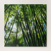 竹林の緑の葉の写真ジグソーパズル ジグソーパズル (縦)