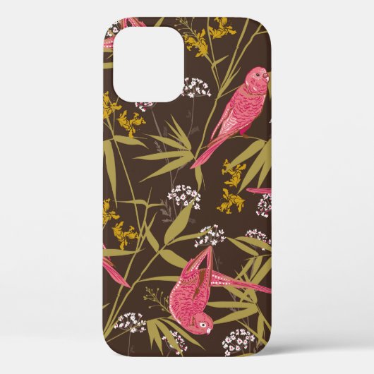 竹林の美しい手描きオウム Case-Mate iPhoneケース (裏面)