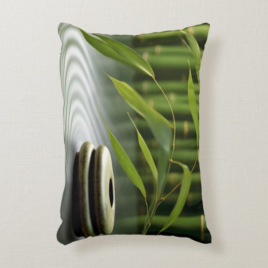 竹林の静かな平和自然 アクセントクッション (正面(垂直))